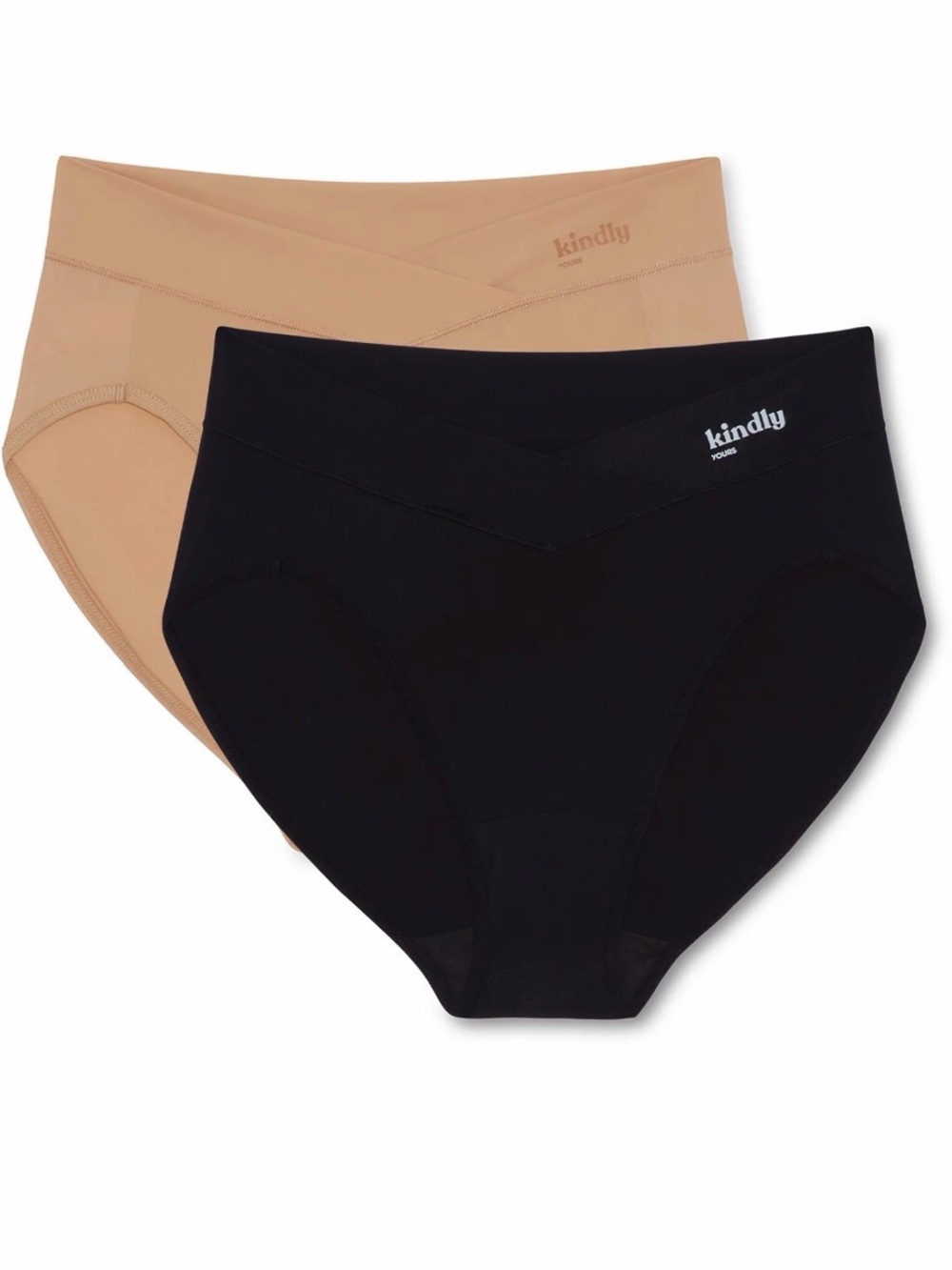 💜Kindly Yours Women's So Comfy Crossover Waist High Cut Panties,2Pk Size:XS(0-2)